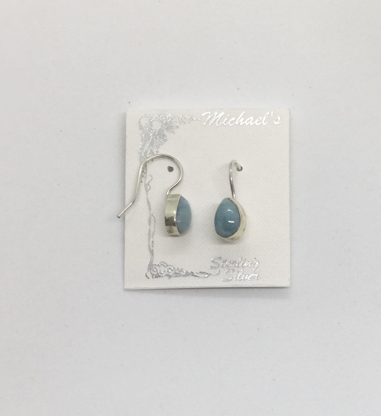 Larimar Stationary Teardrop Earrings - Michael's Gems and Glass