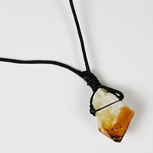 Point Pendant on Leather - Michael's Gems and Glass