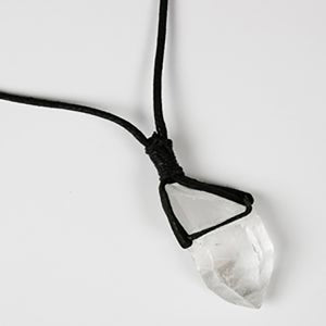 Point Pendant on Leather - Michael's Gems and Glass