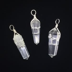 Wire Wrapped Double Terminated Point Pendant