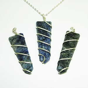 Flat-Point Coil Wrapped Pendants - Michael's Gems and Glass