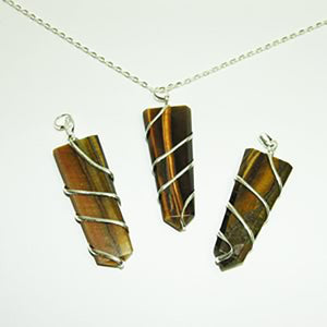 Flat-Point Coil Wrapped Pendants - Michael's Gems and Glass